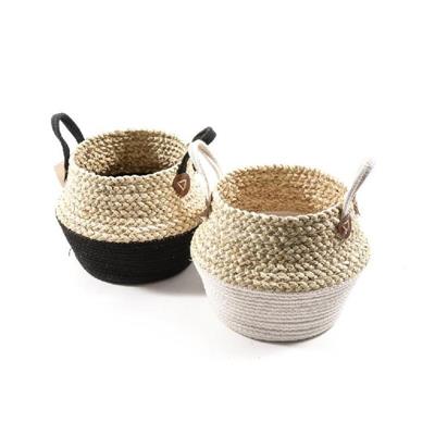 CESTO IN CORDA INTRECCI CON MANICI CM.34x24H