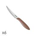 COLTELLO BISTECCA 12CM 6PZ MARRONE 'PRESTO'
