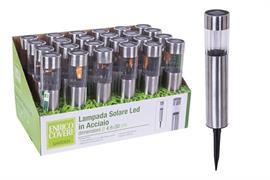 LAMPADA SOLARE CILINDRO IN ACCIAIO 230
