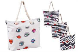 BORSA MARE CORDATA LOVE 55x40x13cm. COL.ASS.