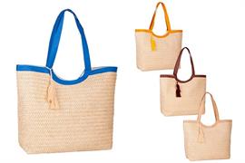 BORSA MARE PAGLIA 42x14x40cm. COL.ASS.