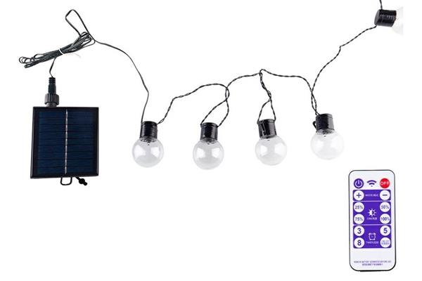 SERIE 25 LAMP.LED BIANCO 4.5cm. CON PANNELLO SOLARE 9.5mt
