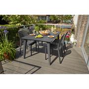 LIMA TABLE GRAFITE 160CM + 6 SEDIE