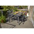 LIMA TABLE GRAFITE 160CM + 6 SEDIE