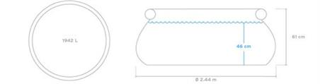 PISCINA PORTANTE EASY 244x61CM