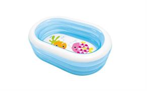 PISCINA FAMILY OVALE TRASPARENTE 163x107x4CM