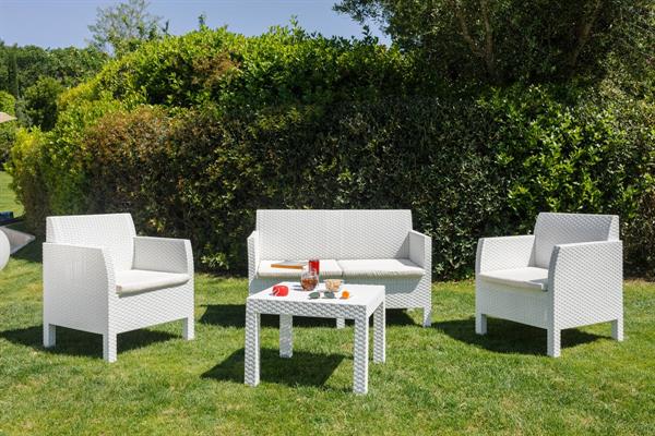 SET DIVANETTO 4 POSTI MATILDE BIANCO