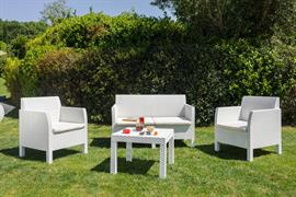 SET DIVANETTO 4 POSTI MATILDE BIANCO