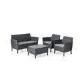 SET SALEMO LOUNGE GRAFITE