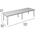 LIMA TABLE GRAFITE 320 CM + 10 SEDIE