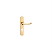 MANIGLIA 'CAPRI' CON PLACCA FORO YALE ORO LUCIDO