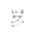 KIT ACCESSORI BAGNO 7 PEZZI SERIE MARY Cromo - Vetro