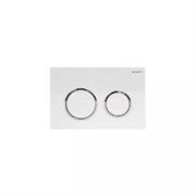 PLACCA DI COMANDO OMEGA 20 DOPPIO TASTO NERO-CROMO