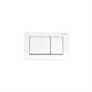 PLACCA DI COMANDO SIGMA 30 DOPPIO TASTO BIANCO OPACO-CROMO