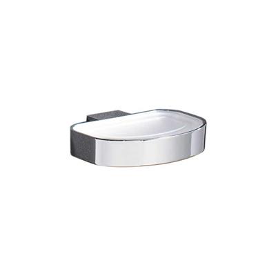 PORTASAPONE KENT Ottone Cromato-Vetro