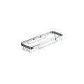 MENSOLA DOCCIA RETTANGOLARE ALASKA 1 RIPIANO Ottone-Acciaio