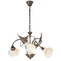 LAMPADARIO AUTUNNO MARRONE 3XE14 60x40CM