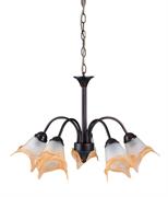 LAMPADARIO 1162 RUGGINE 5XE14 60x55CM