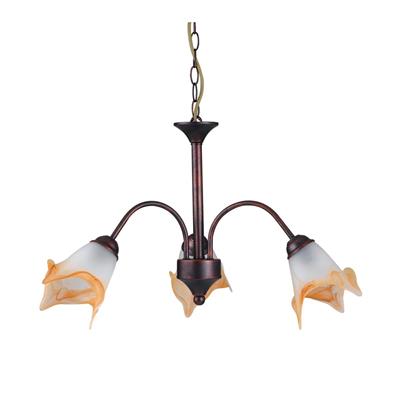 LAMPADARIO 1162 RUGGINE 3XE14 55,6x37,9CM