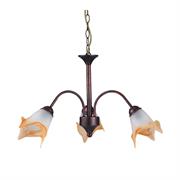 LAMPADARIO 1162 RUGGINE 3XE14 55,6x37,9CM
