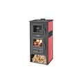 STUFA CUCINA A LEGNA K-LINE CON FORNO KALOROSA ROSSO