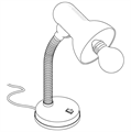 LAMPADA DA TAVOLO BASIC BIANCA E27