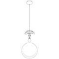 LAMPADA A SOSPENSIONE RONDO NICHEL/BIANCO OPACO E27