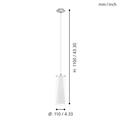LAMPADA A SOSPENSIONE PINTO HL/1 E27