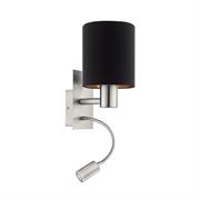 APPLIQUE LED PASTERI NICKEL/BLACK E27