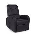 POLTRONA RELAX ECOPELLE RECLINABILE MANUALE ARIELLE NERO