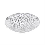 PLAFONIERA BIVIO E27 BIANCO TRASPARENTE 2X40W 40CM