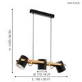 LAMPADA A SOSPENSIONE HORMWOOD E27 3X60W