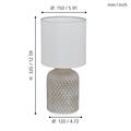 LAMPADA DA TAVOLO BELLARIVA GRIGIA E14 1X40W