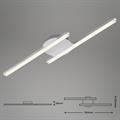 APPLIQUE 2 STELI LED 6W ALLUMINIO