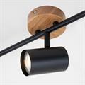BARRA SPOT MURITZ 47CM 3XGU10 METALLO-LEGNO
