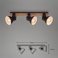 BARRA SPOT VINTAGE 3XE27 74CM