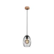 LAMPADA A SOSPENSIONE WAKTU Ø17,5CM 60W NERO