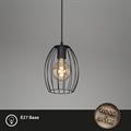 LAMPADA A SOSPENSIONE WAKTU Ø17,5CM 60W NERO