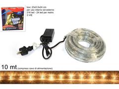 TUBO LED 10MT 3VIE BIANCO CALDO 24 LUCI