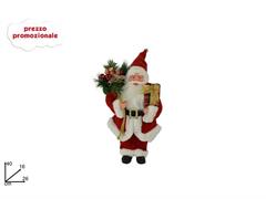 BABBO NATALE 40CM CON SACCO DONI