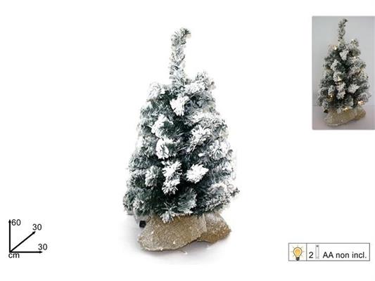 ALBERO 60CM 50PUNTE INNEVATOC/LUCE CALDA