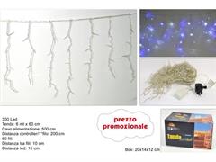 TENDA 300LED 6MT LUCI BLU/BIANCO