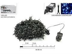 MINILUCCIOLE 1200LED BLU C/GIOCO LUCI