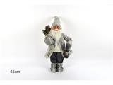 BABBO NATALE CON CAPPOTTO LANAE E LANTERNA 45CM