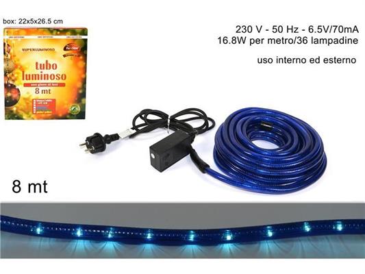 TUBO LUMINOSO 8mt.BLU C/CONTROLLER