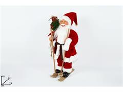 BABBO NATALE CON SACCO SU SCI 48CM