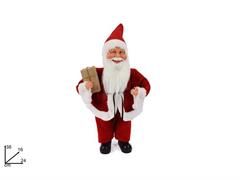 BABBO NATALE CON PACCO REGALO 38CM