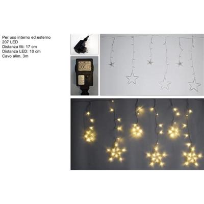 TENDA 18 STELLE BIANCO CALDO 207 LED USO ESTERNO