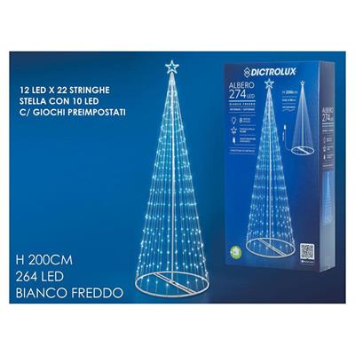 ALBERO 200CM 274LED BIANCO FREDDO