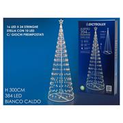 ALBERO 300CM 384LED BIANCO CALDO